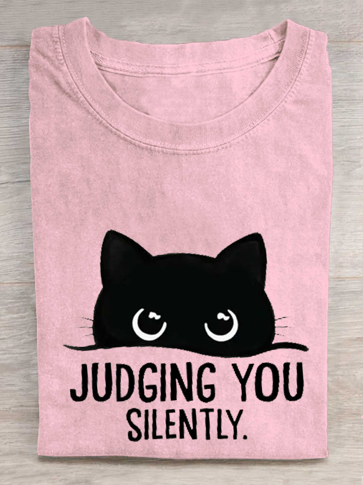 Judging You Silently Cat Art Print T-shirt