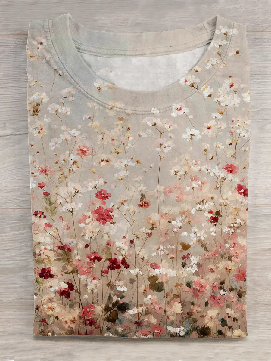 Blooming Floral Print Shirt, Healing Shirt, Art Gift