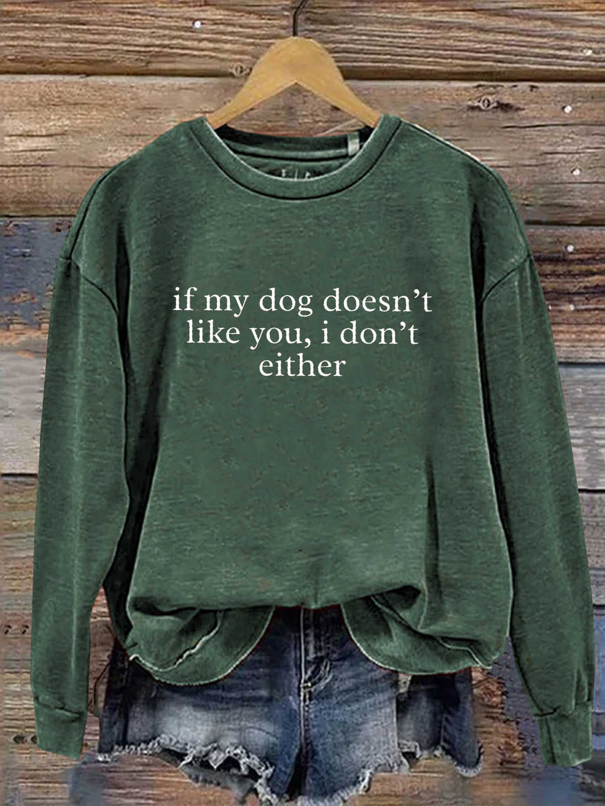 If My Dog Doesn't Like You, I Don't Either Print Casual Sweatshirt