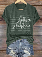 Autism Awareness Print T-shirt