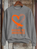 Raising Ms Awareness Print Casual Sweatshirt