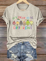 It's Okay To Be Different Autism Awareness Print T-shirt