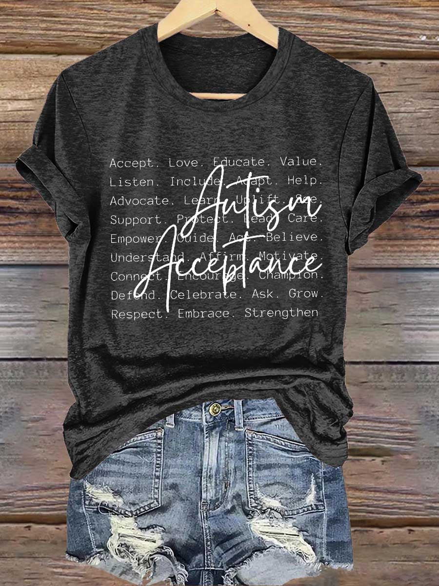 Autism Awareness Print T-shirt