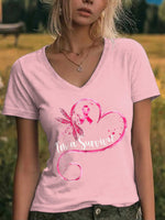 I'm A Survivor Dragonfly V-neck Casual T-shirt