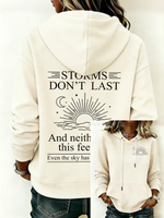 Storms Don't Last And This Feeling Even The Sky Has Cloudy Days Casual Hoodie Sweatshirt