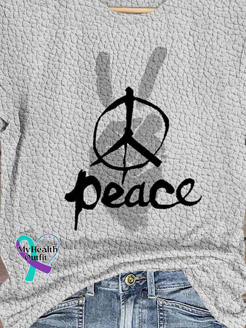 Peace And Love Art Print T-Shirt