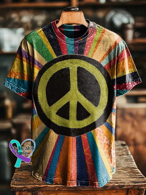 Peace Sign Love and Peace T-shirt Multicolor / S