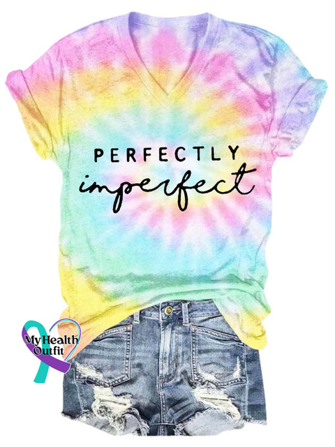 Perfectly Imperfect Art Print Casual T-Shirt Light Muilticolor / S