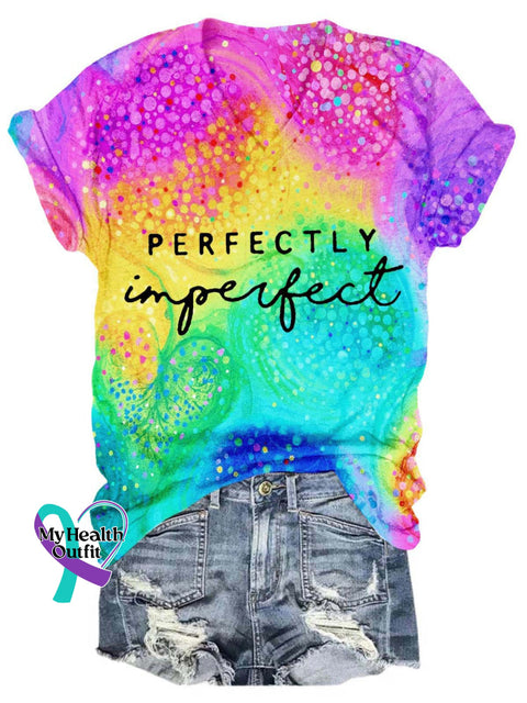 Perfectly Imperfect Art Print Casual T-Shirt Muilticolor / S