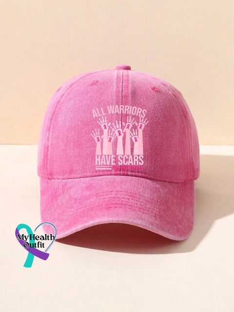 Pink Art Breast Cancer Awareness Baseball Cap Pink / Onesize