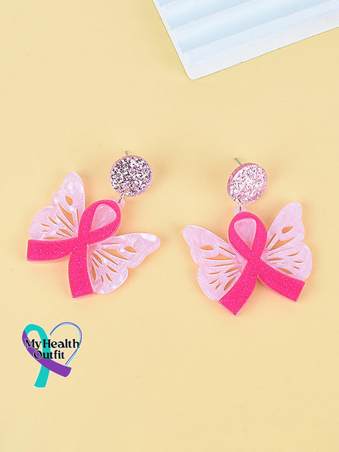 Pink Butterfly Earrings