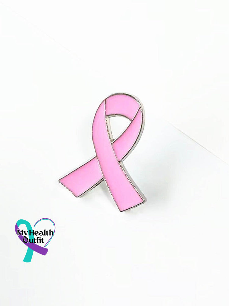 Pink Love Ribbon Brooch Breast Cancer Aids Awareness Accessory / One Size