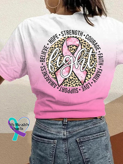 Pink October Breast Cancer Art T-Shirt