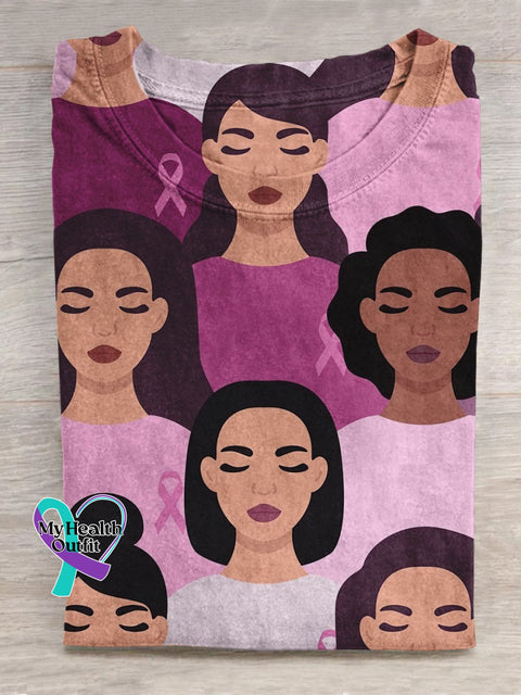 Pink October Breast Cancer Art T-Shirt / S