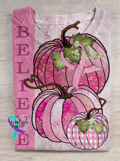 Pink October Breast Cancer Art T-Shirt / S