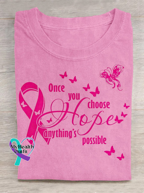 Pink October Breast Cancer Art T-Shirt / S
