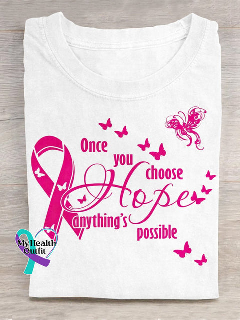 Pink October Breast Cancer Art T-Shirt White / S