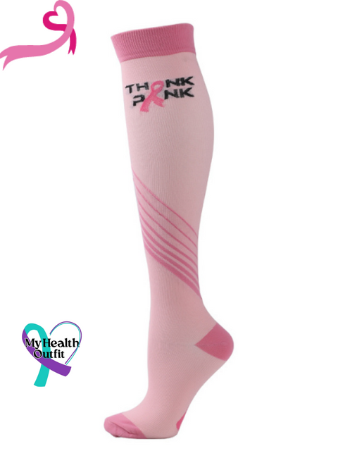 Pink October Compression Socks Xl(40-46)