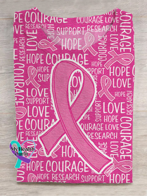 Pink Ribbon Breast Cancer Awareness T-Shirt / S
