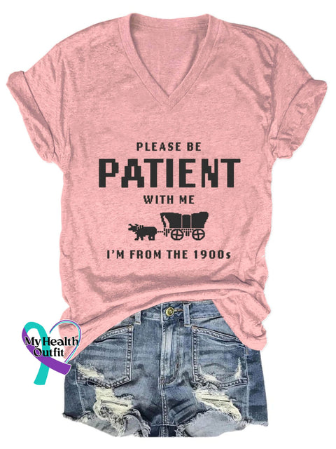 Please Be Patient With Me Art Casual T-Shirt Pink / S