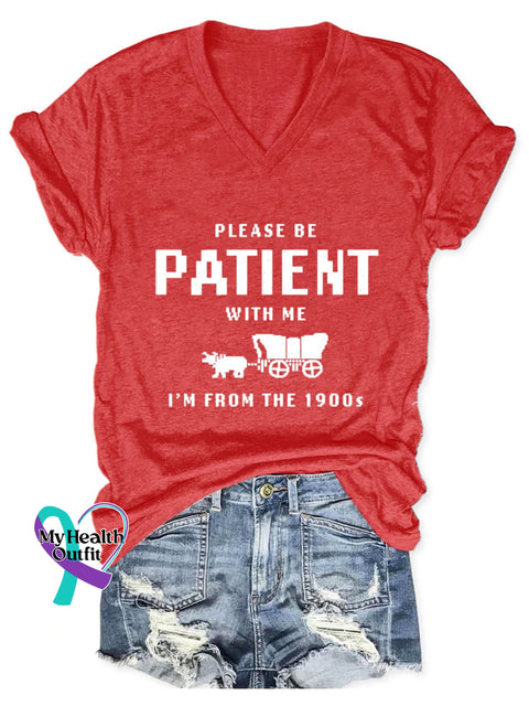 Please Be Patient With Me Art Casual T-Shirt Red / S