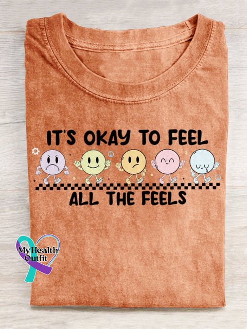 Prevention Mental Health Crew Neck Short Sleeve T-Shirt Orange / S