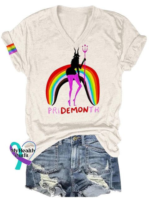 Pridemonth Lgbt Art Print Casual T-Shirt Sand / S