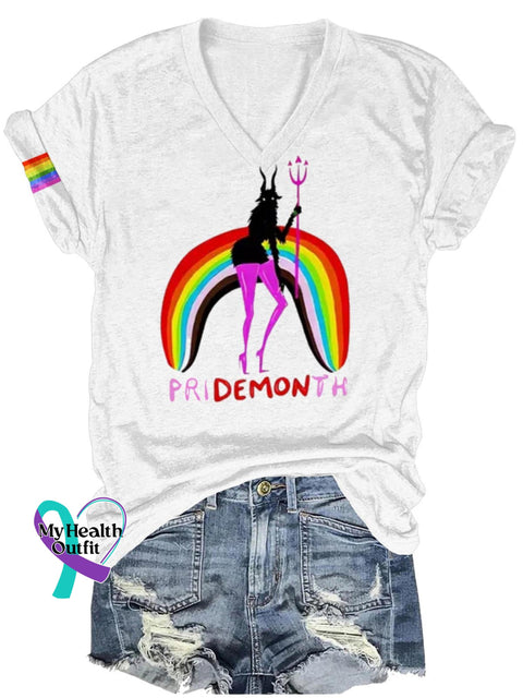 Pridemonth Lgbt Art Print Casual T-Shirt White / S