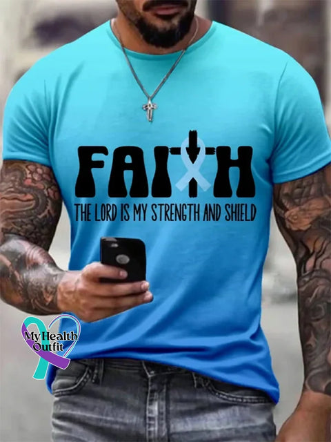 Prostate Awareness Art Print T-shirt Blue / S