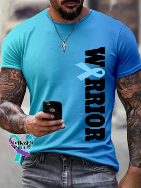 Prostate Awareness Art Print T-shirt Blue / S