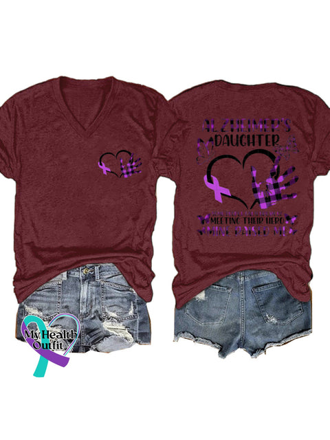 Purple Awareness Short Sleeve Casual t-Shirt Claret / S