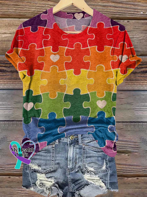 Puzzle Autism Awareness T-shirt Multicolor / S
