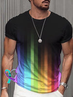 Rainbow Bars Men’s T-Shirt Multicolor / S
