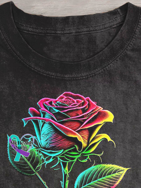 Rainbow Rose Art Design T-Shirt