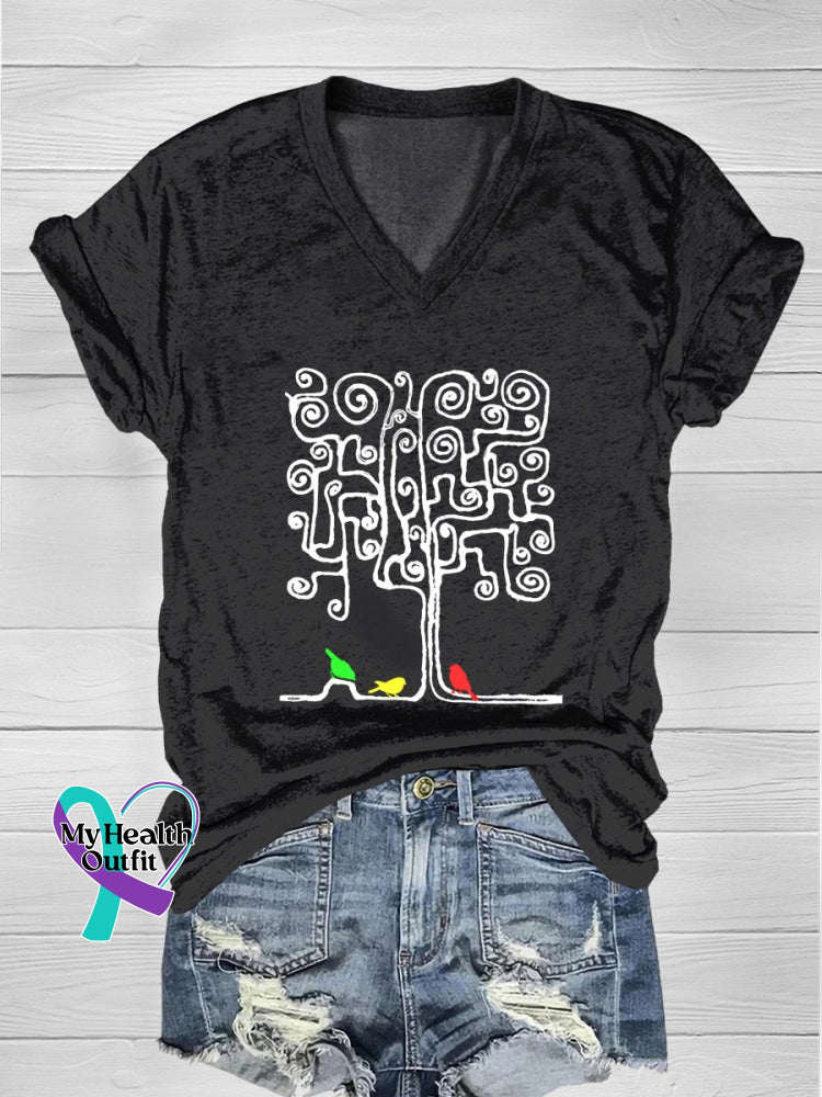 Reggae Retro Casual T-Shirt Black / S