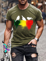 Reggae Retro Casual T-Shirt Green / S