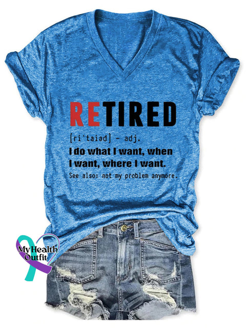 Retired Art Casual T-Shirt Blue / S