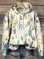 Retro Hippie Ethnic Dreamcatcher Love And Peace Casual Hoodie Sweatshirt Multicolor / S