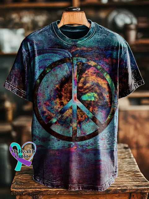 Retro Peace Sign T-shirt Multicolor / S