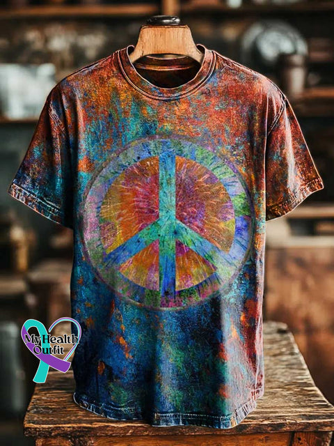 Retro Peace Sign T-shirt Multicolor / S