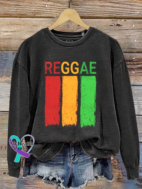 Retro Reggae Casual Sweatshirt Multicolor / S