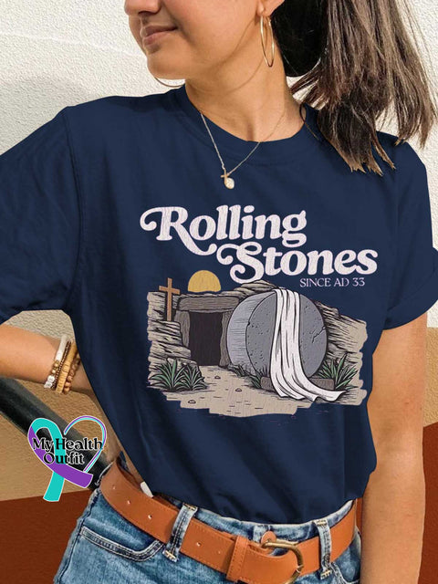 Rolling Stones SINCE AD 33 T-shirt Blue / S