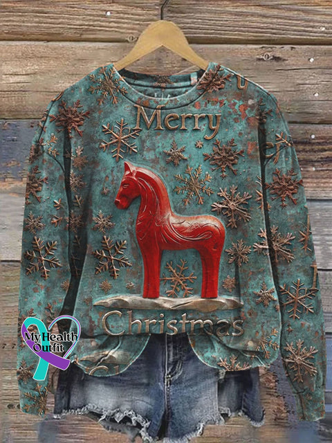 Rusty Merry Christmas Art Casual Sweatshirt Multicolor / S