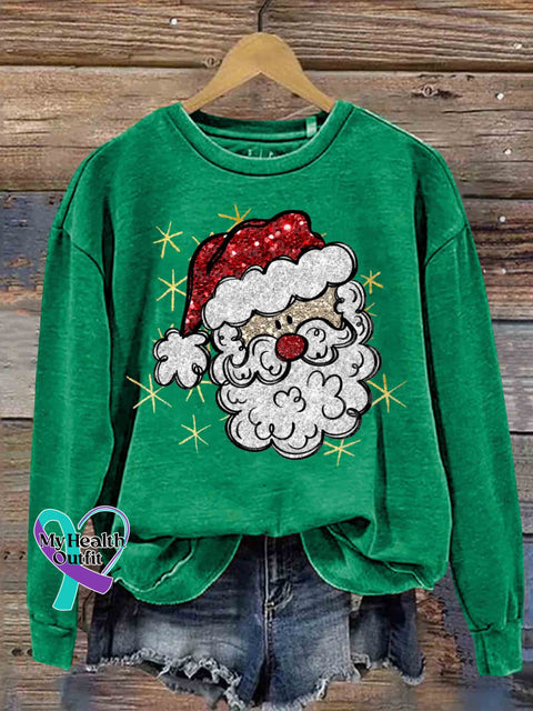 Santa Claus Christmas Casual Sweatshirt Green / S