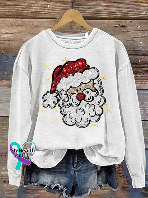 Santa Claus Christmas Casual Sweatshirt White / S
