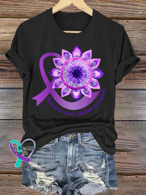 Seizures Won’t Define My Spirit Short Sleeve Casual t-Shirt Black / S