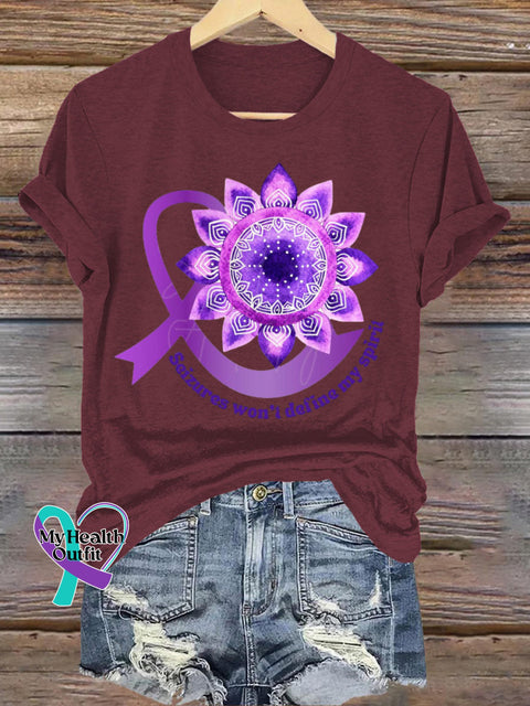 Seizures Won’t Define My Spirit Short Sleeve Casual t-Shirt Claret / S