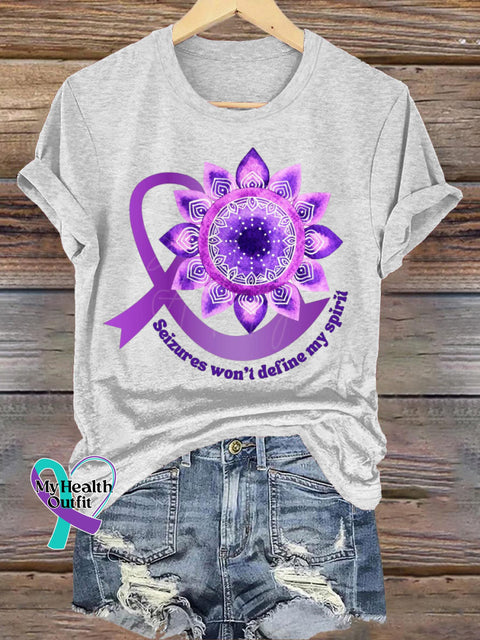 Seizures Won’t Define My Spirit Short Sleeve Casual t-Shirt White / S