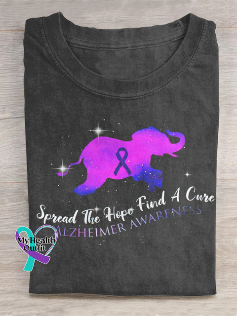 Spread The Hope Find A Cure For Alzheimer’s Awareness Black / S