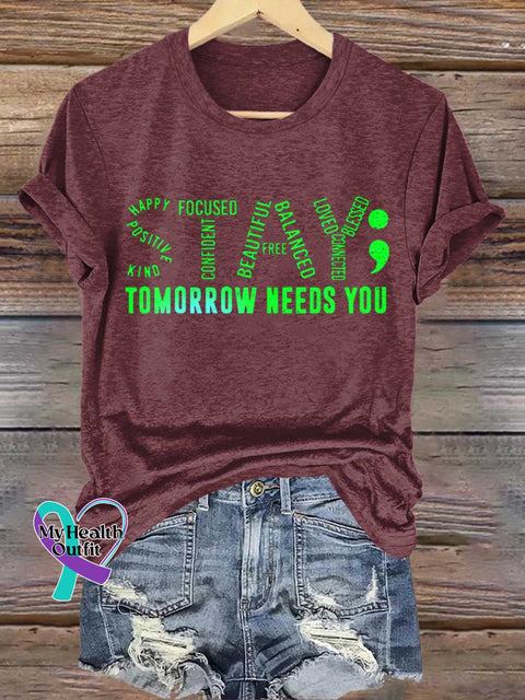Stay Tomorrow Needs You Suicide Prevention Awareness T-Shirt Red / S
